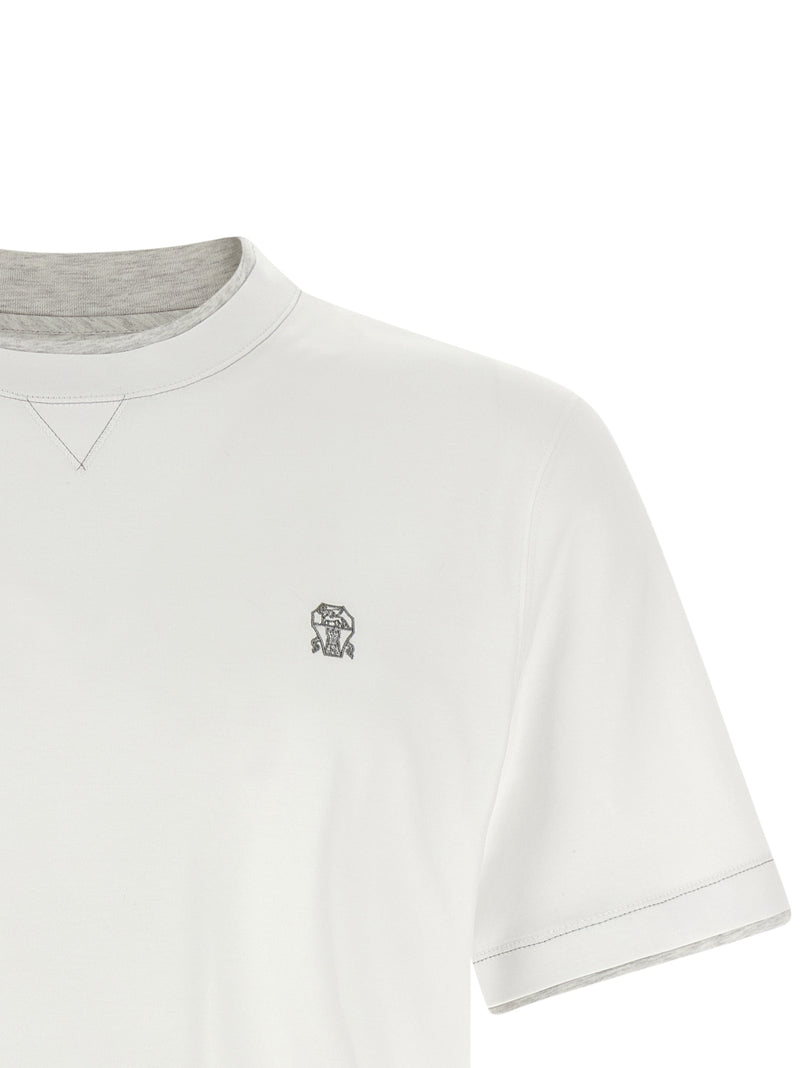 Brunello Cucinelli White Cotton T-Shirt
