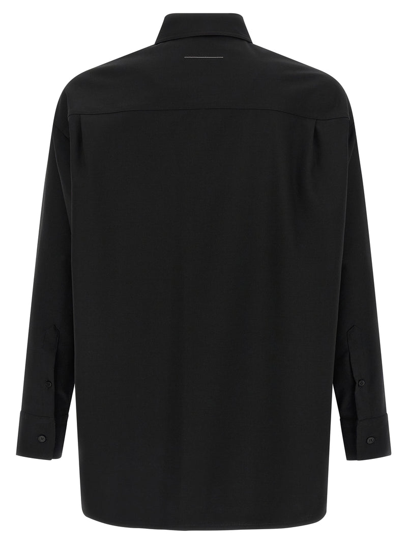 MM6 Maison Margiela Black Polyester Blouse