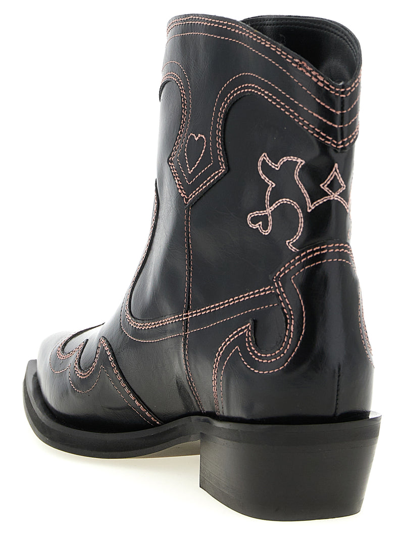 Ganni Black Polyethylene Chelsea Boots