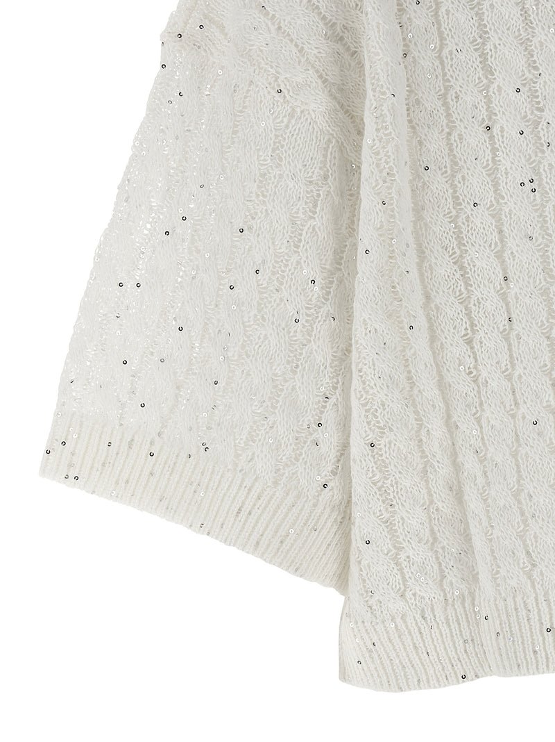 Brunello Cucinelli White Linen Cardigan