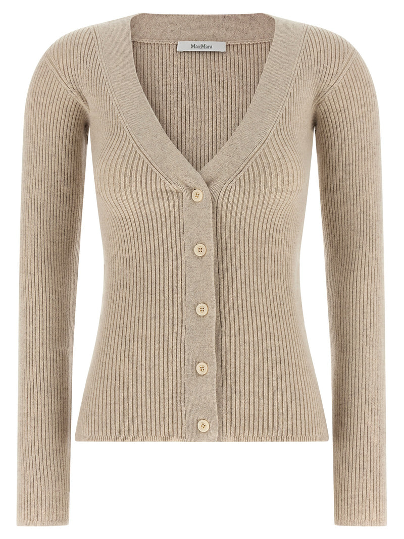 Max Mara Beige Wool Cardigan