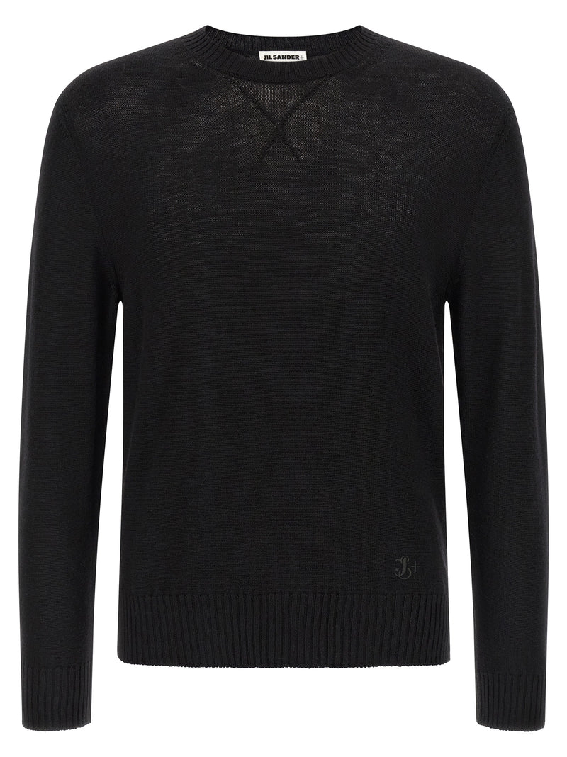 Jil Sander Black Virgin Wool Cardigan
