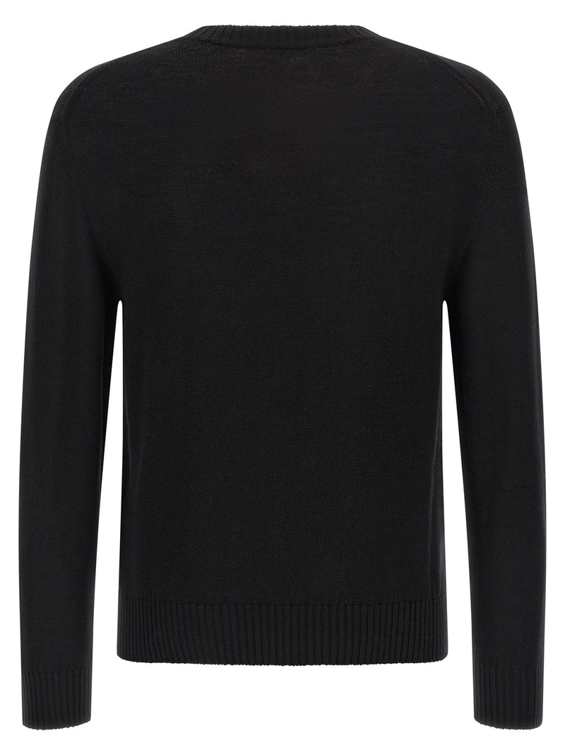 Jil Sander Black Virgin Wool Cardigan