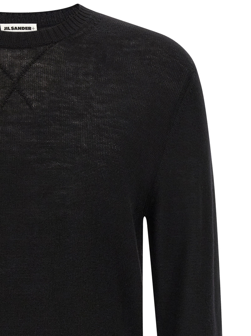 Jil Sander Black Virgin Wool Cardigan