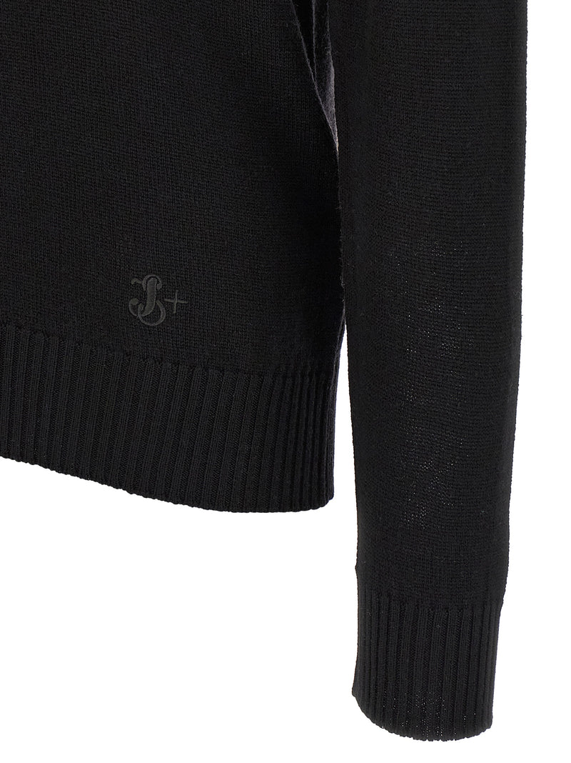 Jil Sander Black Virgin Wool Cardigan