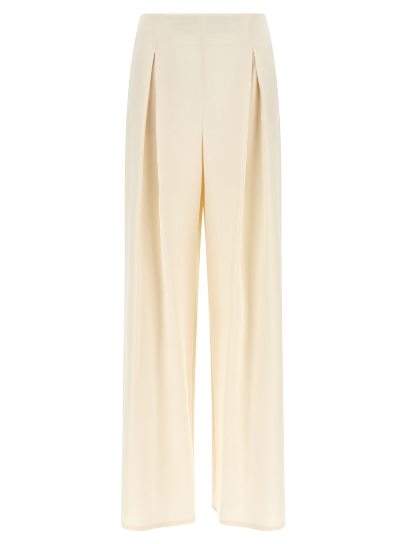 Max Mara White Silk Casual Pants