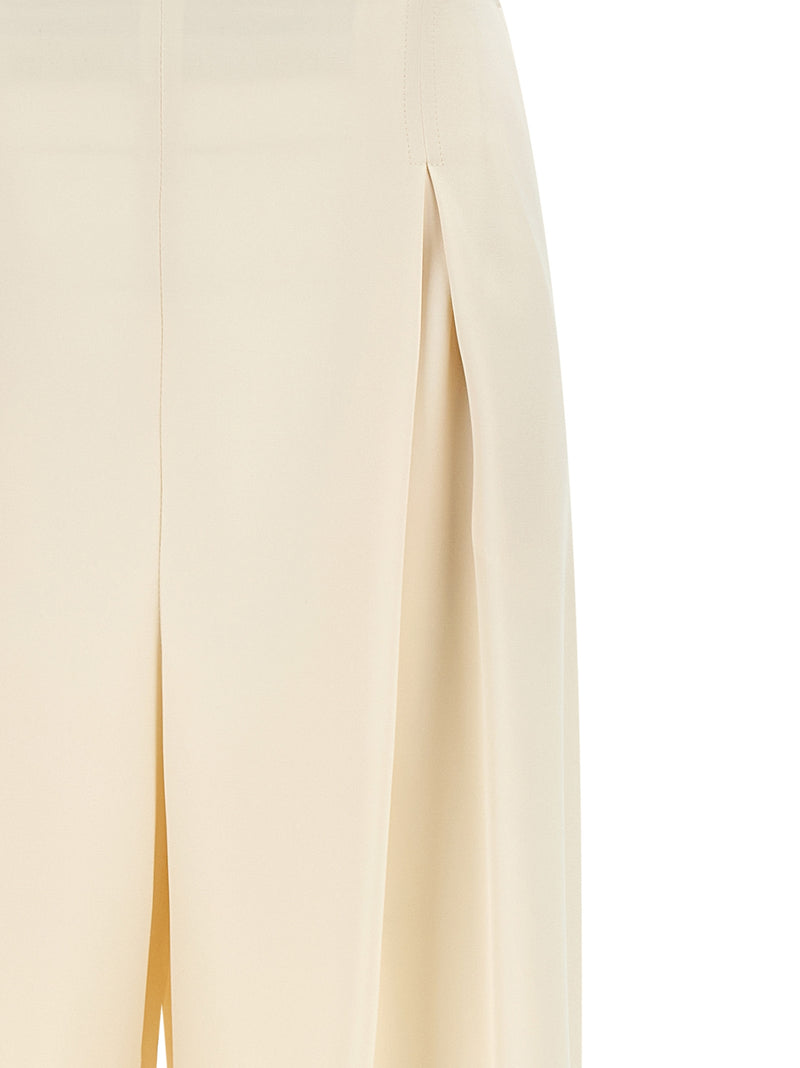 Max Mara White Silk Casual Pants