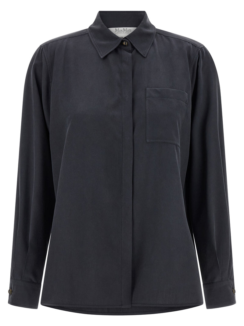 Max Mara Gray Silk Blouse