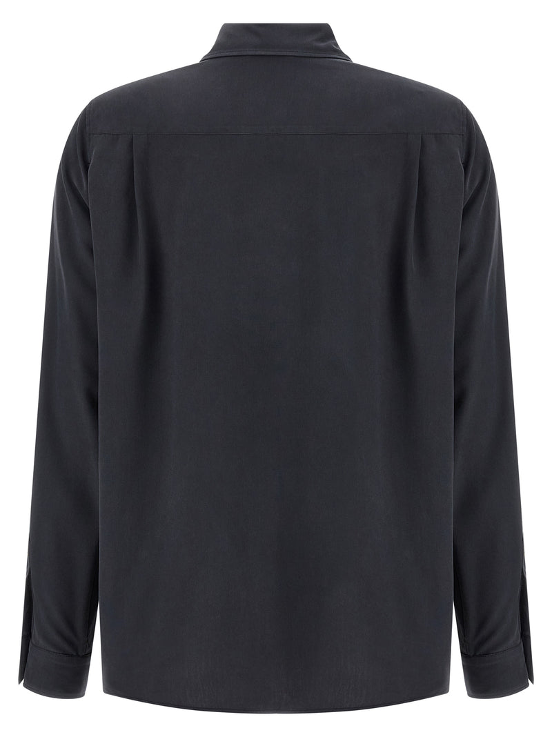 Max Mara Gray Silk Blouse