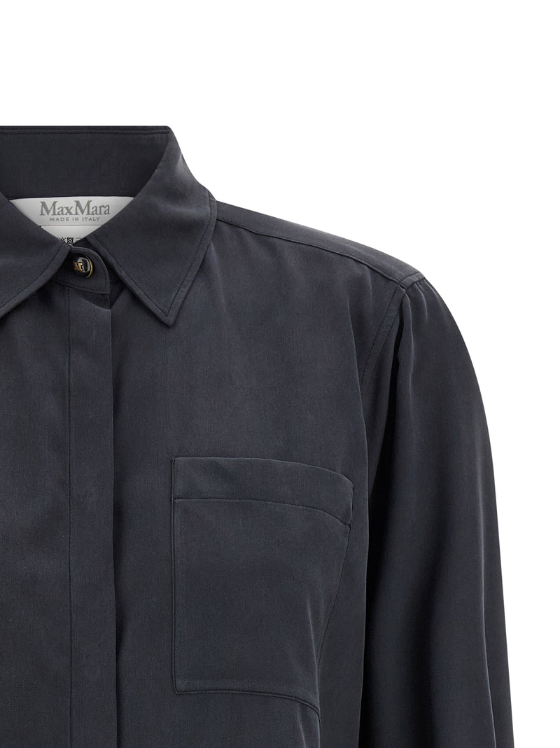 Max Mara Gray Silk Blouse