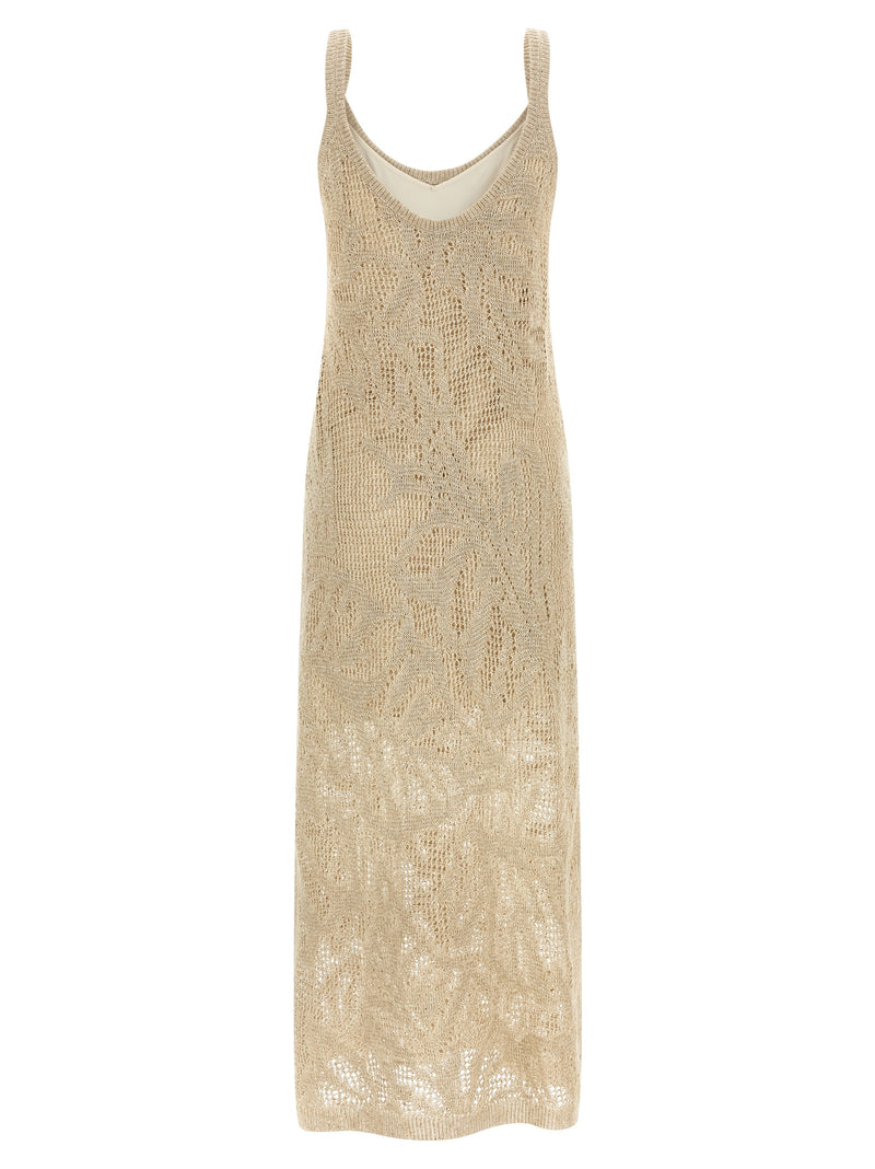 Brunello Cucinelli Beige Linen Long Dress