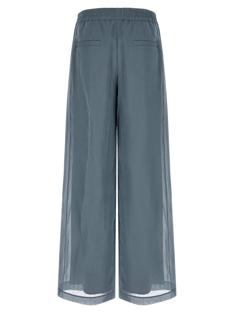 Brunello Cucinelli Blue Cotton Casual Pants