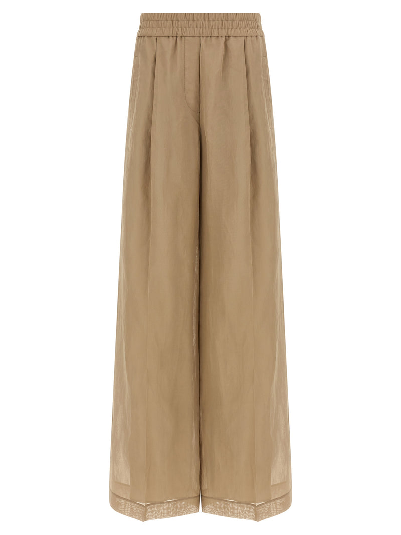 Brunello Cucinelli Beige Cotton Casual Pants