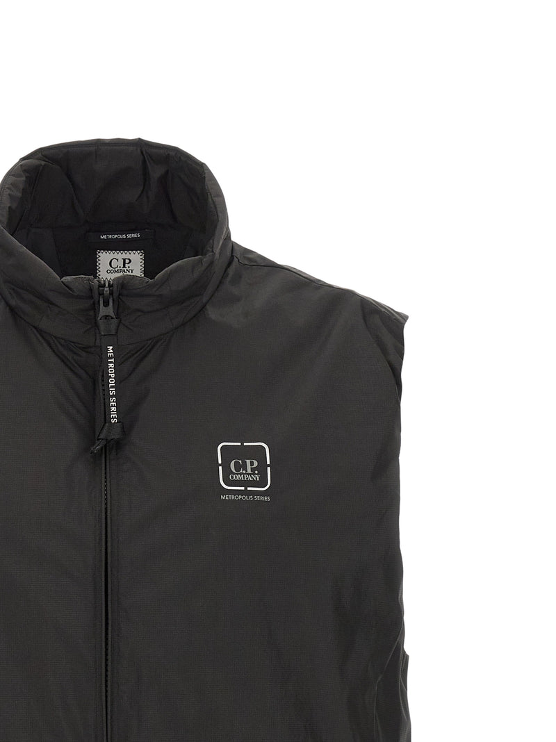 C.P. Company Black Polyamide Sleeveless Jacket