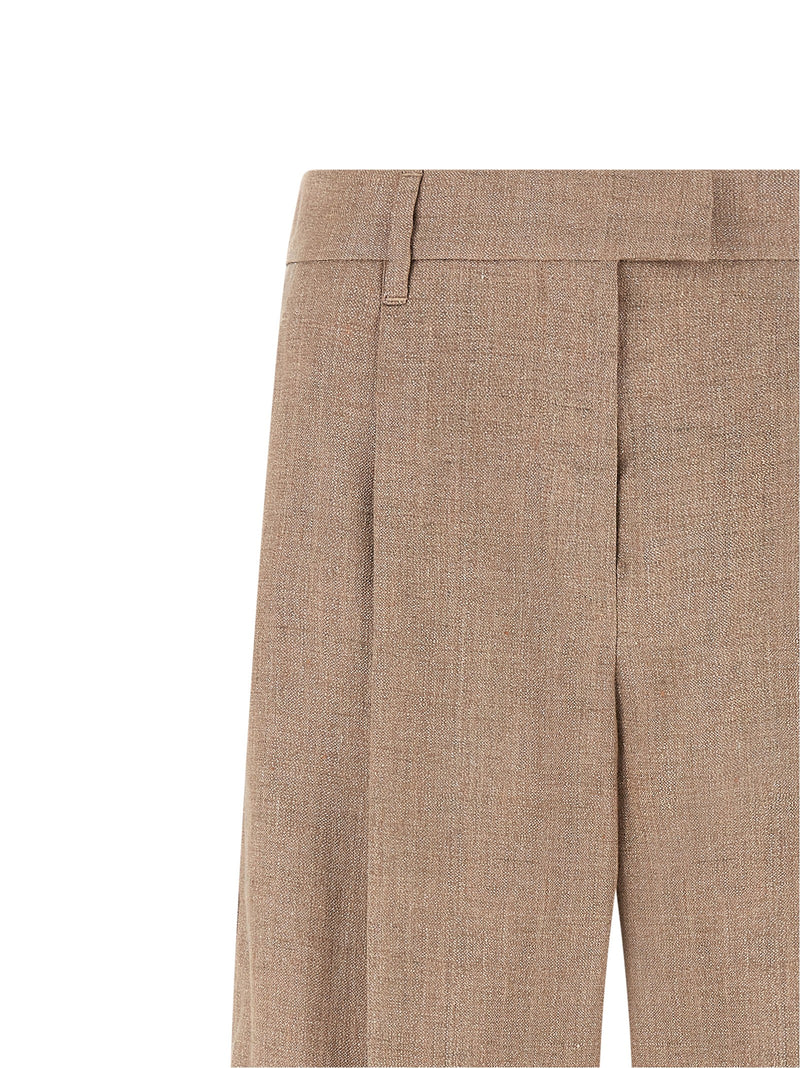 Brunello Cucinelli Multicolor Linen Flared Pants