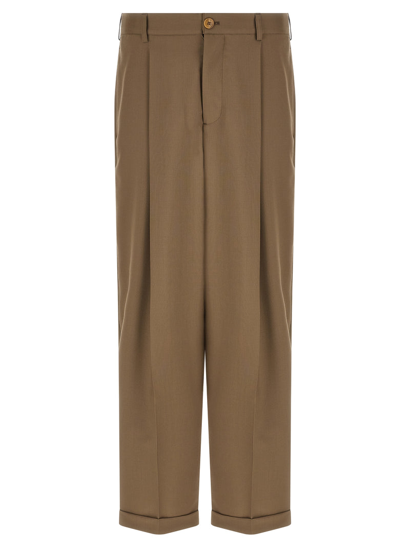 Marni Beige Virgin Wool Casual Pants