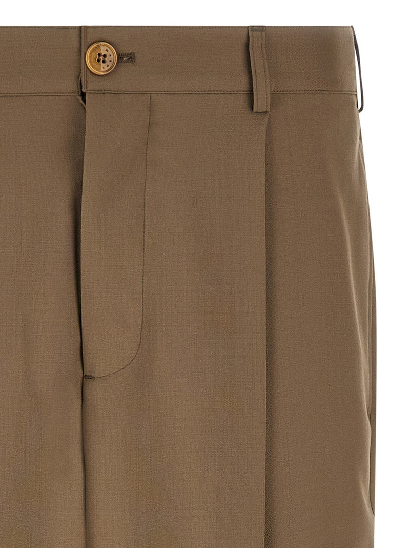Marni Beige Virgin Wool Casual Pants