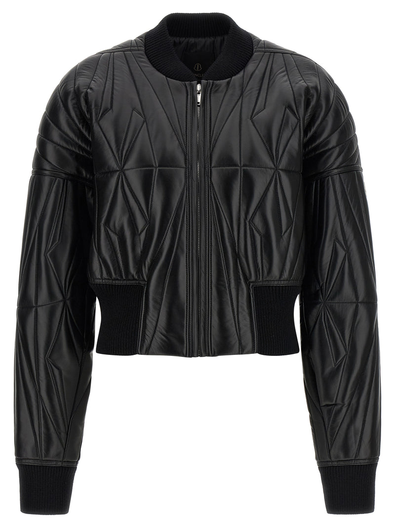 Rick Owens Black Lamb Leather Leather Jacket