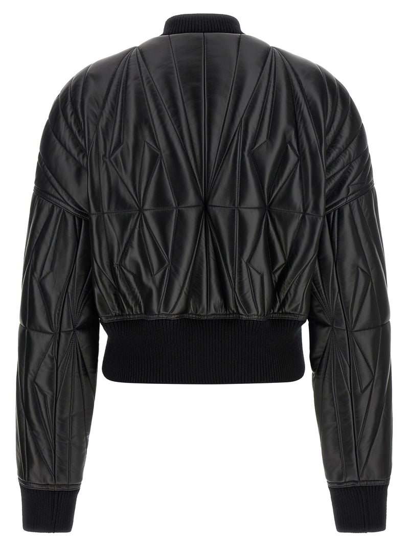 Rick Owens Black Lamb Leather Leather Jacket