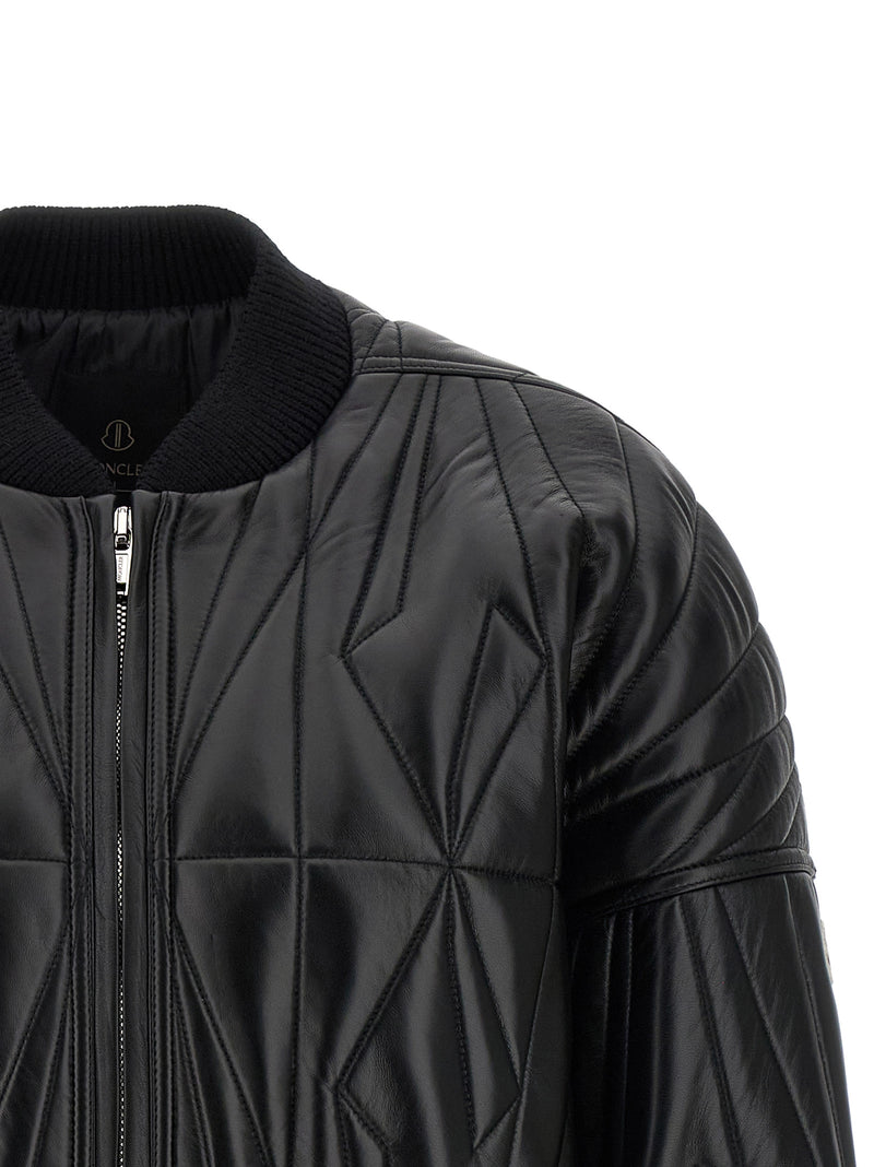 Rick Owens Black Lamb Leather Leather Jacket