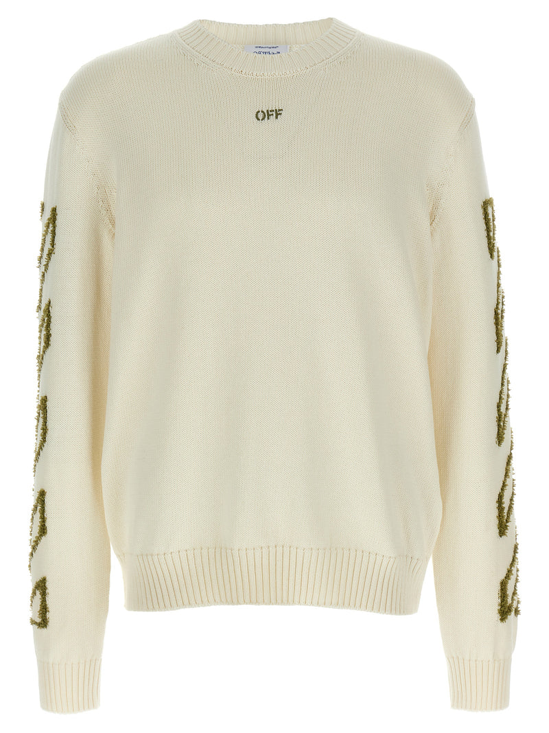 Off-White Beige Cotton Cardigan