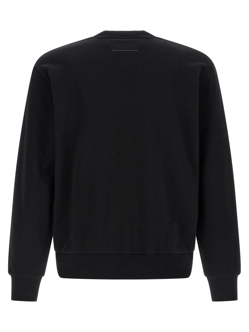 MM6 Maison Margiela Black Cotton Sweatshirt