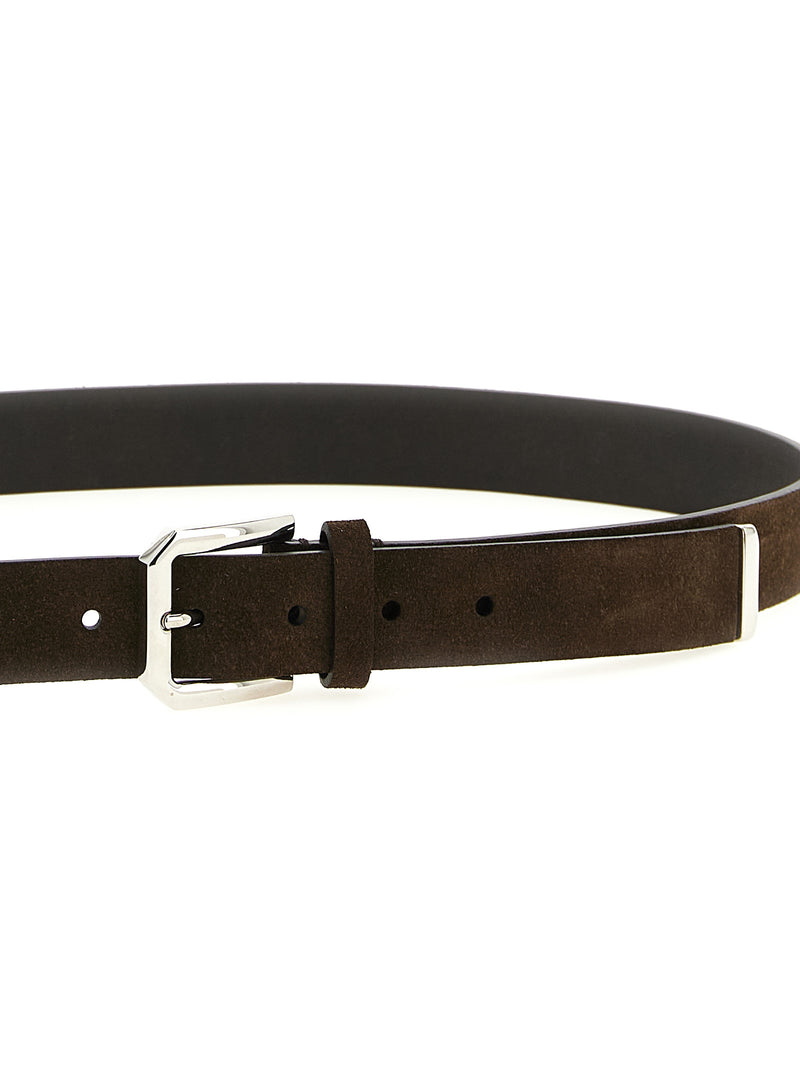Brunello Cucinelli Brown Bull Skin Regular Belt