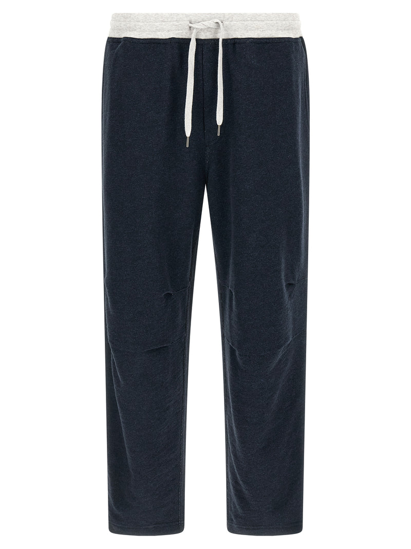 Brunello Cucinelli Blue Cotton Joggers (Workout Pants)