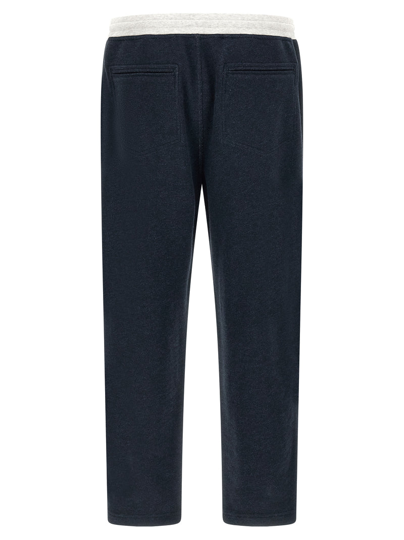 Brunello Cucinelli Blue Cotton Joggers (Workout Pants)