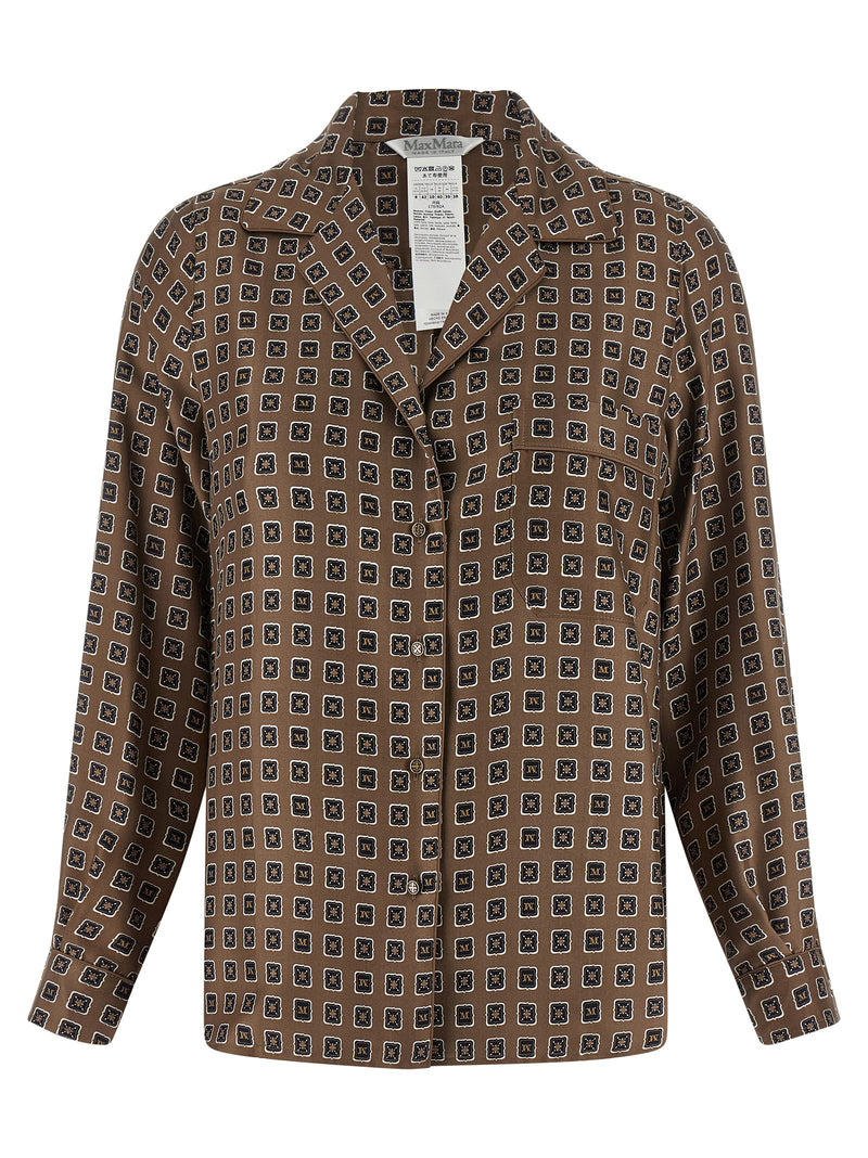 Max Mara Brown Silk Blouse