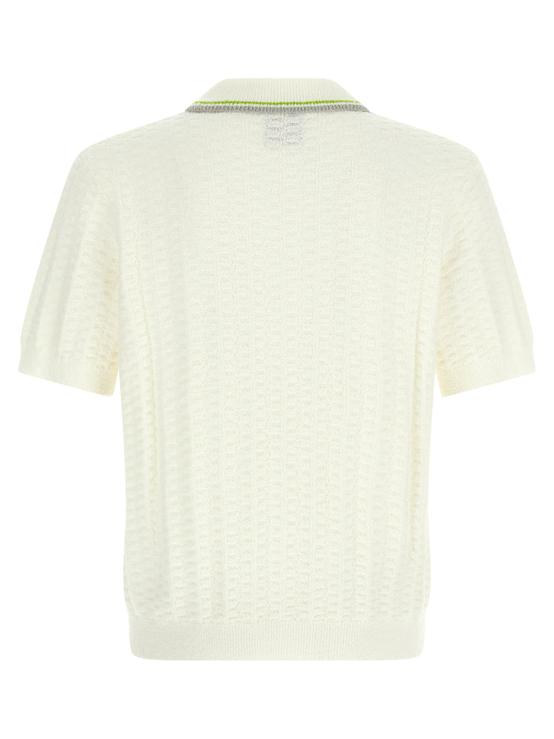 Casablanca White Cotton Polo Shirt