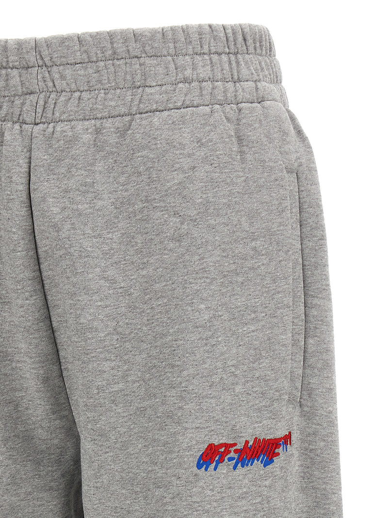 Off-White Gray Cotton Joggers (Workout Pants)