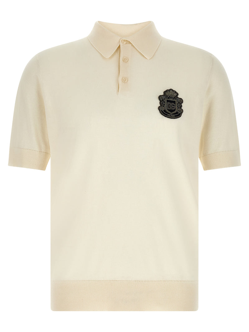 Dolce & Gabbana White Cotton Polo Shirt