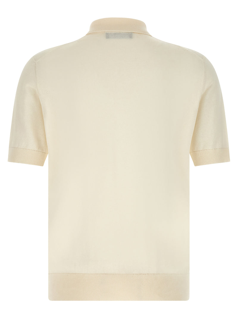 Dolce & Gabbana White Cotton Polo Shirt
