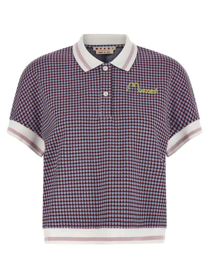 Marni Multicolor Viscose Polo Shirt