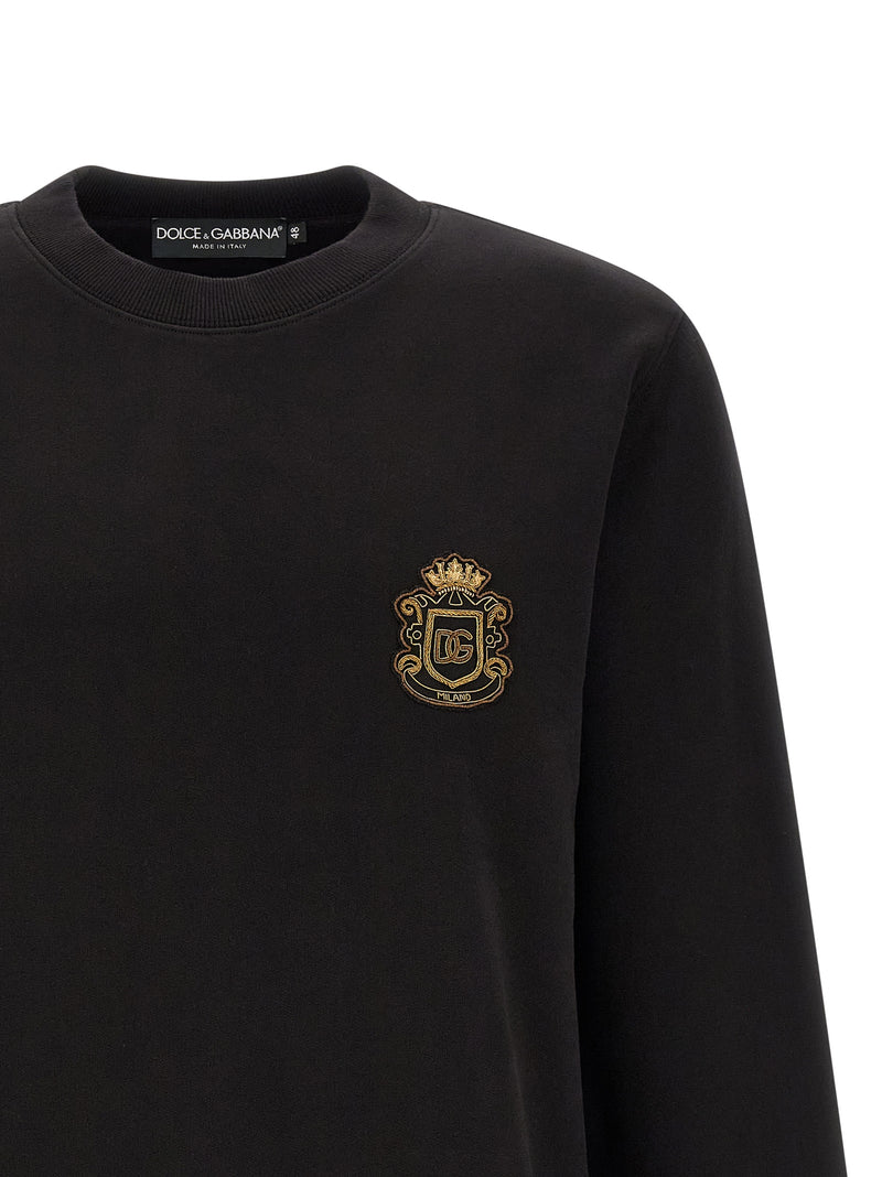 Dolce & Gabbana Black Cotton Sweatshirt