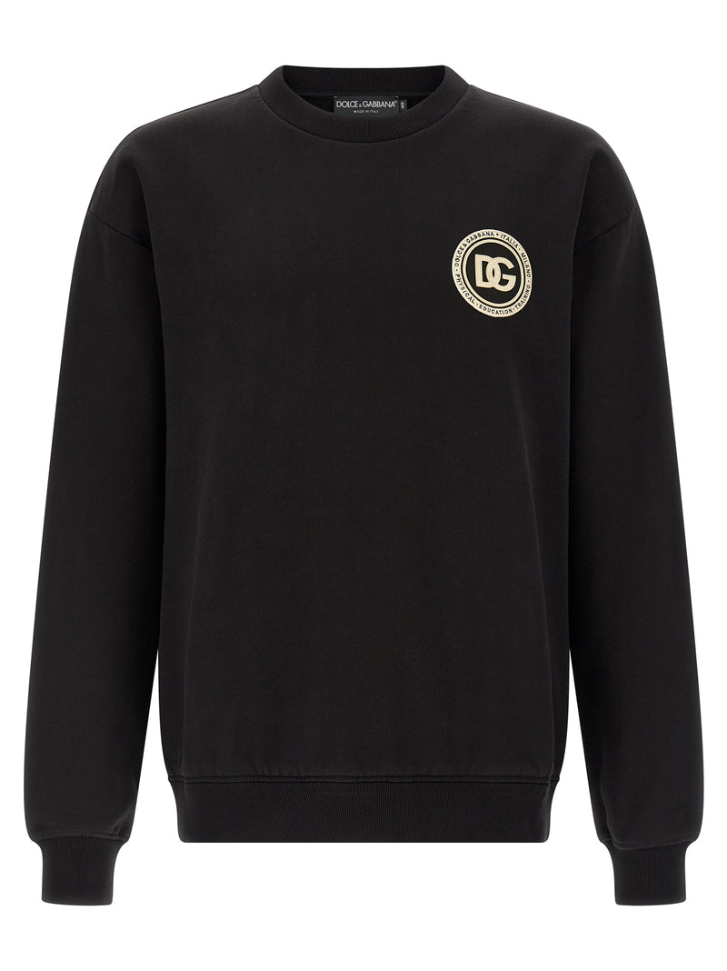 Dolce & Gabbana Black Cotton Sweatshirt