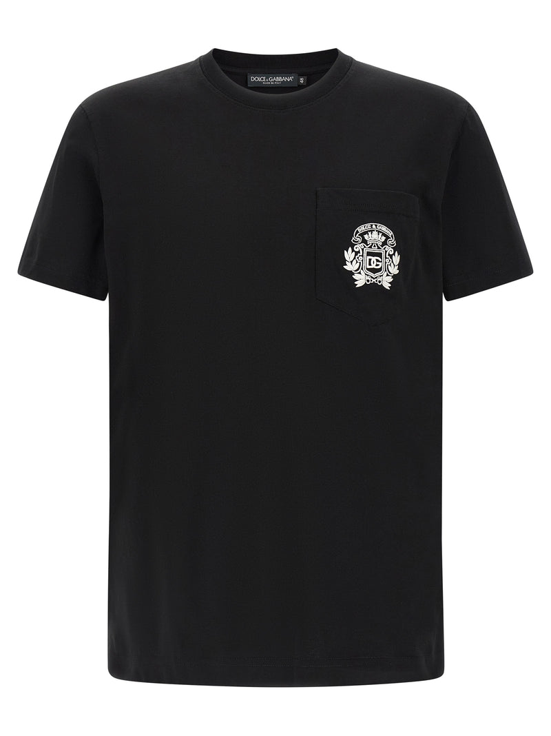 Dolce & Gabbana Black Cotton T-Shirt