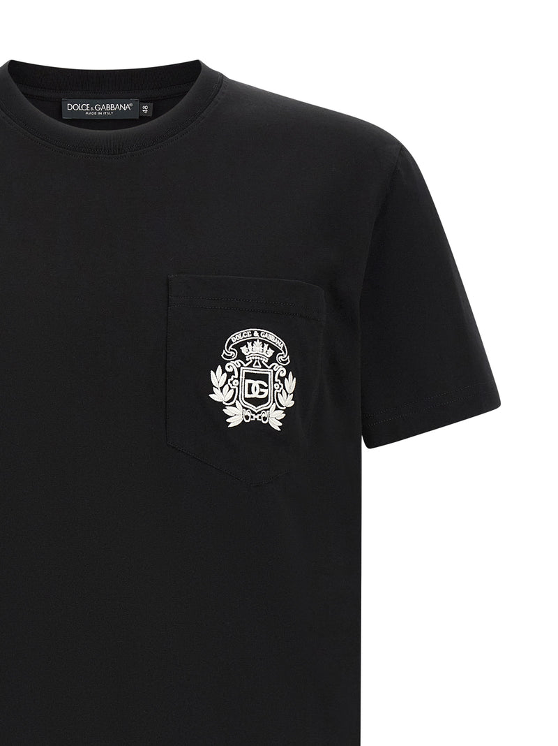 Dolce & Gabbana Black Cotton T-Shirt