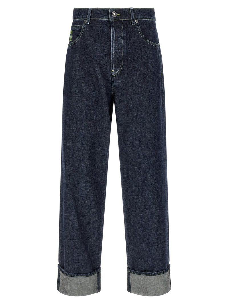 Marni Blue Cotton Straight-Leg Jeans