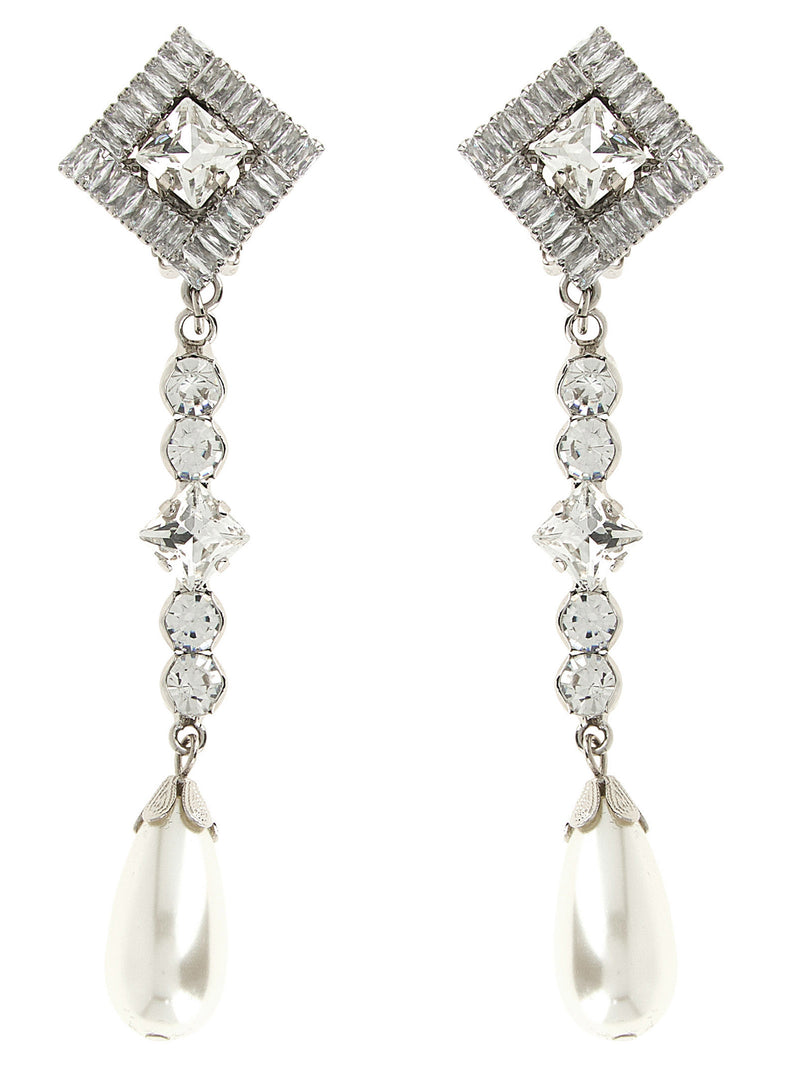 Alessandra Rich Silver Plastic Earrings