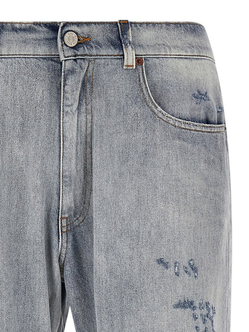 MM6 Maison Margiela Blue Cotton Relaxed Fit Jeans