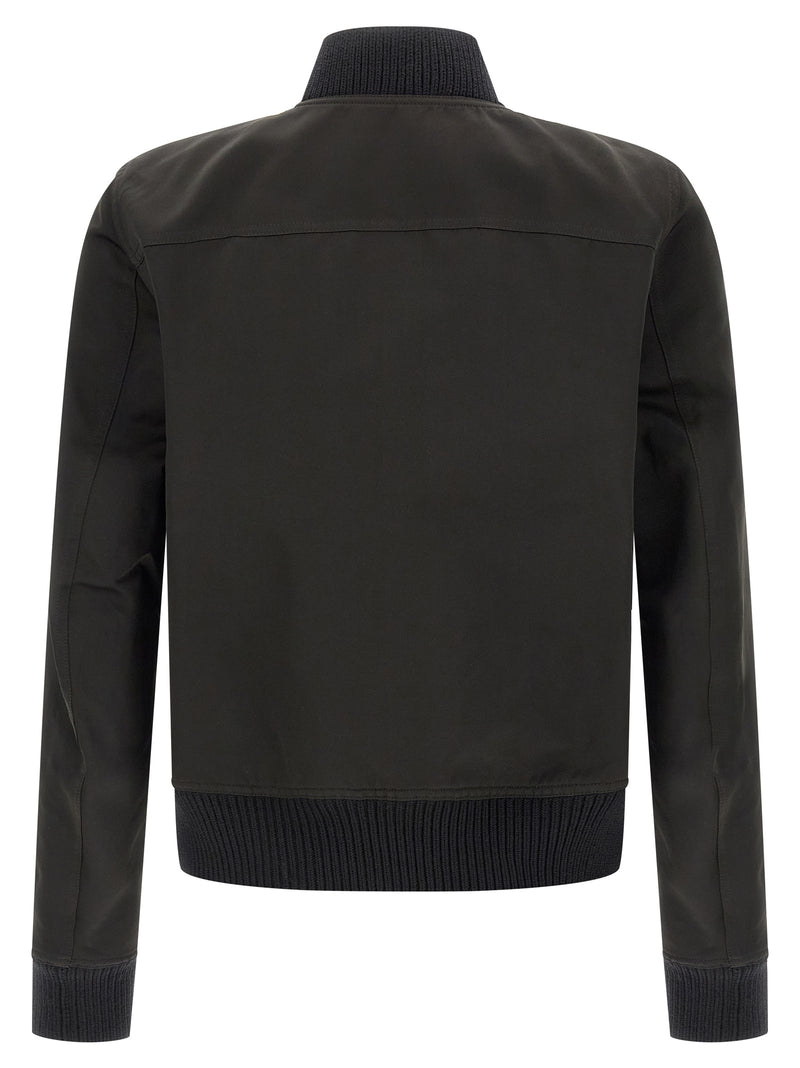 Rick Owens Black Polyester Bomber