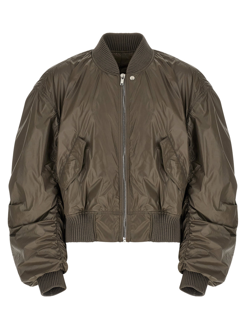 Rick Owens Gray Nylon Bomber