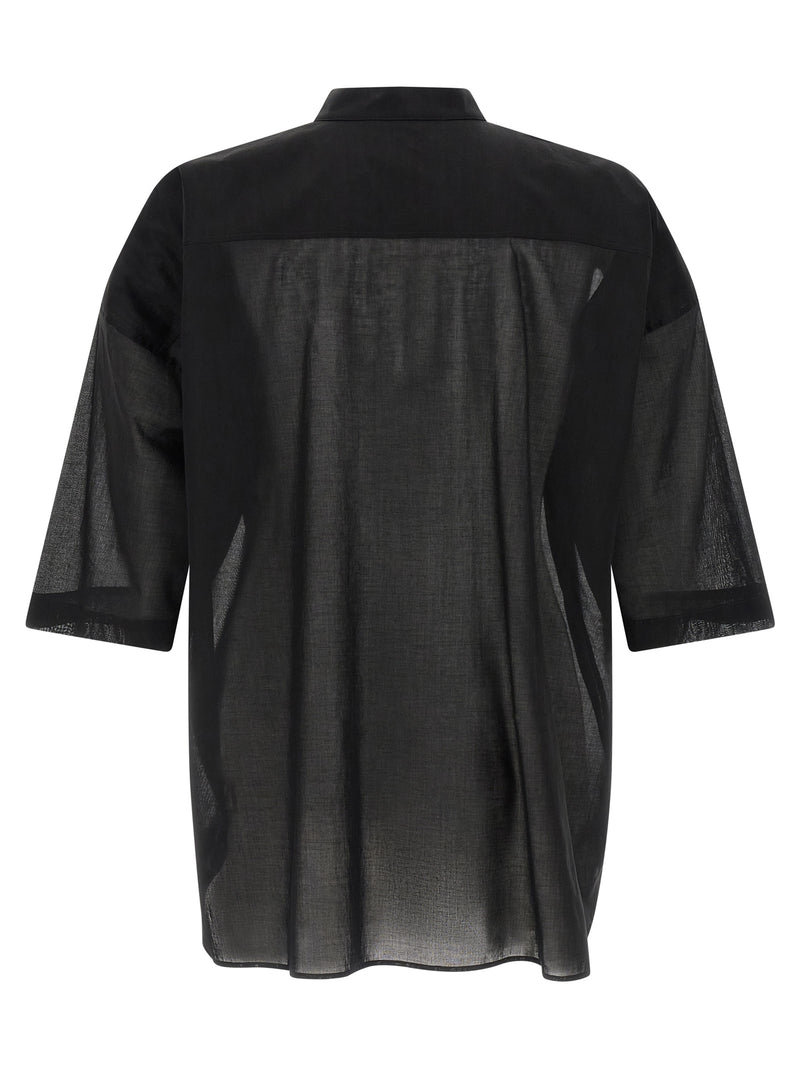 Rick Owens Black Cotton Blouse