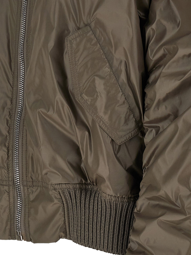 Rick Owens Gray Nylon Bomber