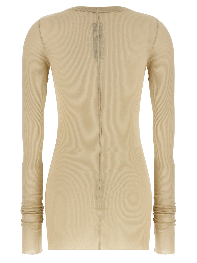 Rick Owens Beige Viscose Long Sleeve T-Shirt