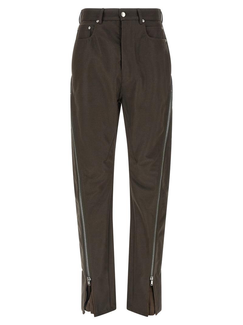Rick Owens Brown Cotton Casual Pants