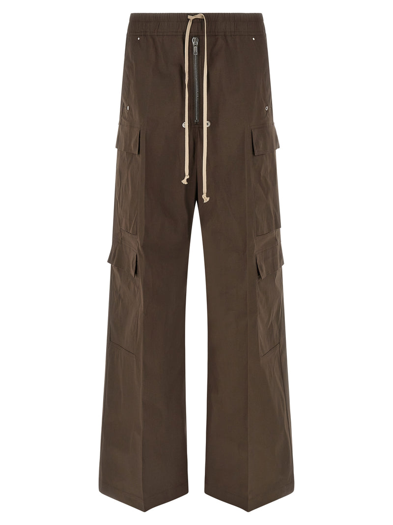 Rick Owens Brown Cotton Cargo Pants