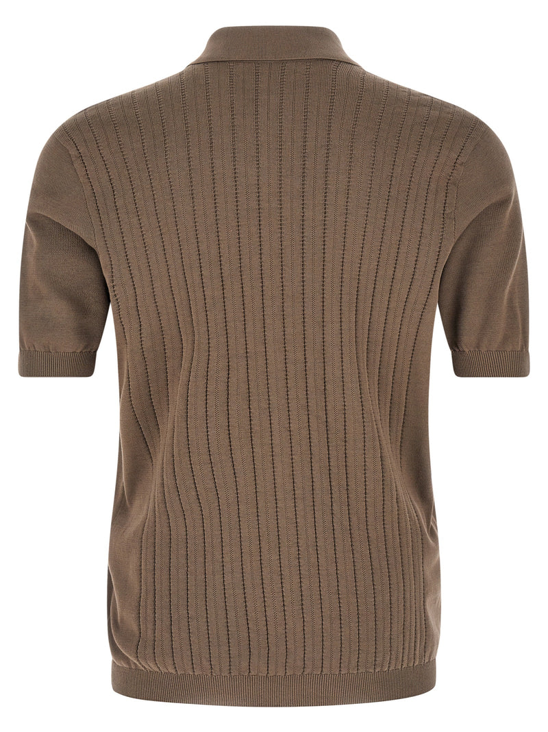 Brunello Cucinelli Brown Cotton Blouse